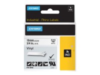 DYMO IND - Vinyl - Schwarz auf Weiß - Roll (1.9 cm x 5.5 m) 1 Rolle(n) Etiketten - für Rhino 4200, 4200 Kit, 5200, 5200 Hard Case Kit; RhinoPRO 6000