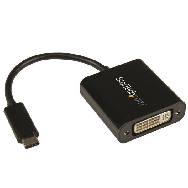 StarTech USB-C auf DVI Adapter - USB Type-C DVI Konverter für MacBook, ChromeBook Pixel oder andere USB-C Geräte mit DP über USB C - Externer Videoadapter - USB-C - DVI - Schwarz - für P/N: BNDTB10GI, BNDTB210GSFP, BNDTB310GNDP, BNDTB410GSFP, BNDTB4M2E1, BNDTBUSB3142