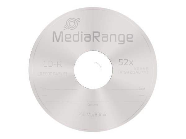 MediaRange - 100 x CD-R - 700 MB (80 Min) 52x - Spindel