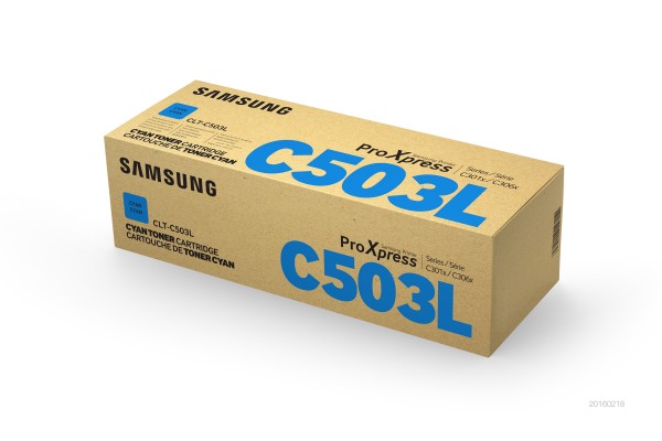 Samsung CLT-C503L - Hohe Ergiebigkeit - Cyan - Original - Tonerpatrone (SU014A) - für ProXpress SL-C3010DW, SL-C3010ND, SL-C3060FR, SL-C3060FW, SL-C3060ND