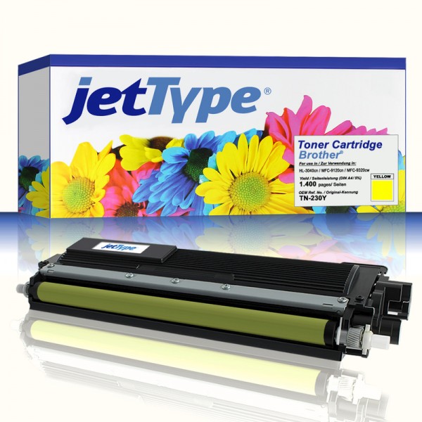 jetType Toner kompatibel zu Brother TN-230Y gelb 1.400 Seiten 1 Stück