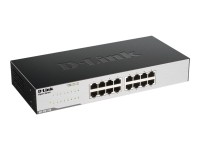 D-Link GO-SW-16G - Switch - unmanaged - 16 x 10/100/1000 - Desktop, an Rack montierbar