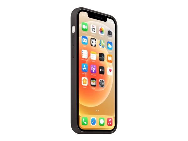 Apple - Hintere Abdeckung für Mobiltelefon - mit MagSafe - Silikon - Schwarz - für iPhone 12, 12 Pro