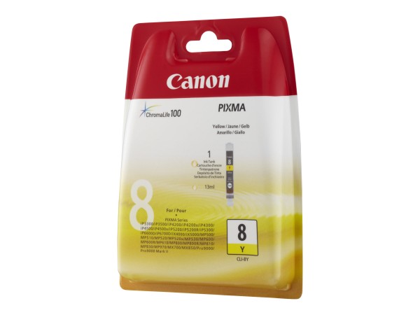 Canon Tinte 0623B026 CLI-8Y Gelb 530 Seiten 13 ml 1 Stück