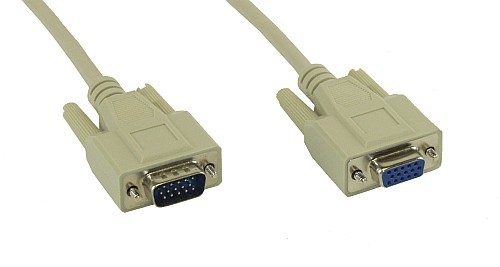 InLine - VGA-Verlängerungskabel - HD-15 (VGA) (M) zu HD-15 (VGA) (W) - 5 m - beige