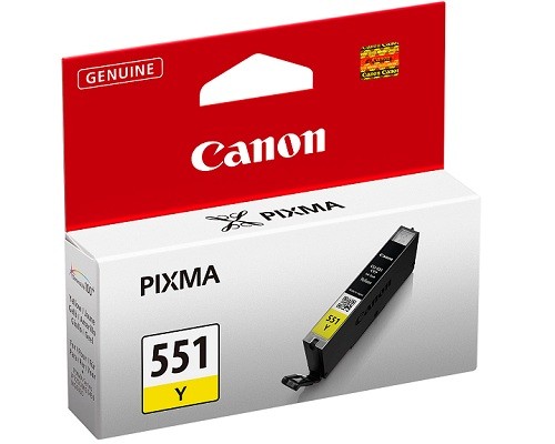 Canon CLI-551Y - 7 ml - Gelb - Original - Tintenbehälter - für PIXMA iP8750, iX6850, MG5550, MG5650, MG5655, MG6450, MG6650, MG7150, MG7550, MX725, MX925