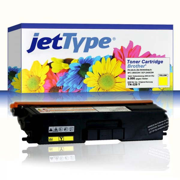 jetType Toner kompatibel zu Brother TN-329Y gelb 6.000 Seiten 1 Stück