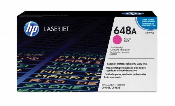 HP 648A - Magenta - Original - LaserJet - Tonerpatrone (CE263A) - für Color LaserJet Enterprise CP4025dn, CP4025n, CP4525dn, CP4525n, CP4525xh