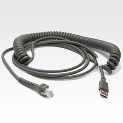 Zebra - USB-Kabel - USB - 2.7 m - gewickelt - für Symbol LS2208, LS4208, LS4278; Zebra VC80X
