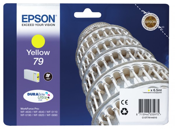 Epson 79 - 6.5 ml - Gelb - Original - Tintenpatrone - für WorkForce Pro WF-4630DWF, WF-4640DTWF, WF-5110DW, WF-5190DW, WF-5620DWF, WF-5690DWF