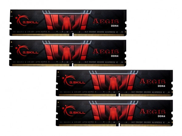 G.Skill AEGIS - DDR4 - kit - 64 GB: 4 x 16 GB - DIMM 288-PIN - 3200 MHz / PC4-25600 - CL16 - 1.35 V - ungepuffert - non-ECC