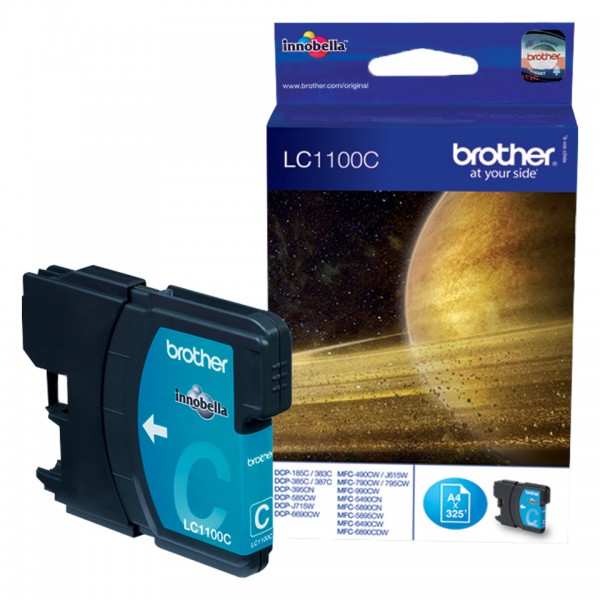 Brother LC1100C - Cyan - Original - Tintenpatrone - für Brother DCP-185, 385, 395, 585, J715, MFC-490, 5490, 5890, 5895, 6890, 790, 795, 990, J615