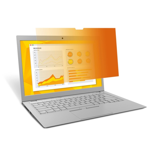 3M Blickschutzfilter Gold für Touch-Laptops mit 12,5" Vollbild - Blickschutzfilter für Notebook - 31,8 cm Breitbild (12,5" Diagonale) - Gold