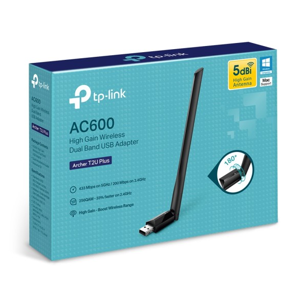 TP-Link Archer T2U Plus - Netzwerkadapter - USB 2.0 - Wi-Fi 5