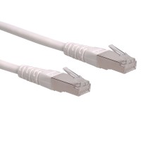 Roline - Patch-Kabel - RJ-45 (M) zu RJ-45 (M) - 5 m - SFTP - CAT 6e - geformt, verseilt - weiß