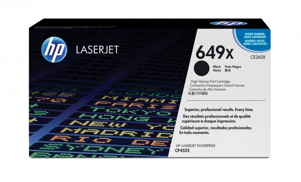 HP 649X - Hohe Ergiebigkeit - Schwarz - Original - LaserJet - Tonerpatrone (CE260X) - für Color LaserJet Enterprise CP4525dn, CP4525n, CP4525xh