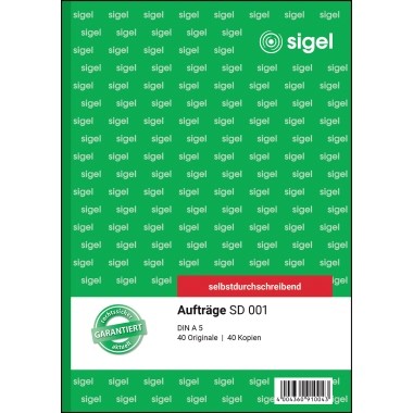 SIGEL Auftragsformular SD001 DIN A5 selbstdurchschreibend 2x40Blatt