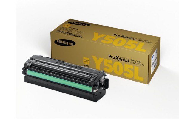 Samsung CLT-Y505L - Hohe Ergiebigkeit - Gelb - Original - Tonerpatrone - für ProXpress C2620DW, C2670FW, C2680FX