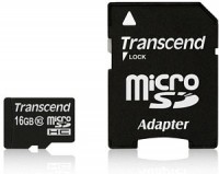 Transcend MICROSDHC KARTE+ ADAPTER CLASS 10 UHS-I  - High Capacity SD (MicroSDHC) TS16GUSDU1
