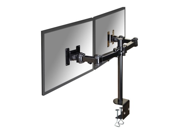 Neomounts FPMA-D960D - Befestigungskit - full-motion - für 2 LCD-Displays - Schwarz - Bildschirmgröße: 25.4-68.6 cm (10"-27") - Klemmmontage, Tischmontage