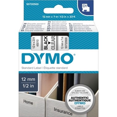 DYMO Schriftbandkassette D1 S0720500 12mmx7m sw auf tr