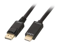 Lindy - Video- / Audiokabel - DisplayPort (M) bis HDMI (M) - 3 m - 4K Unterstützung