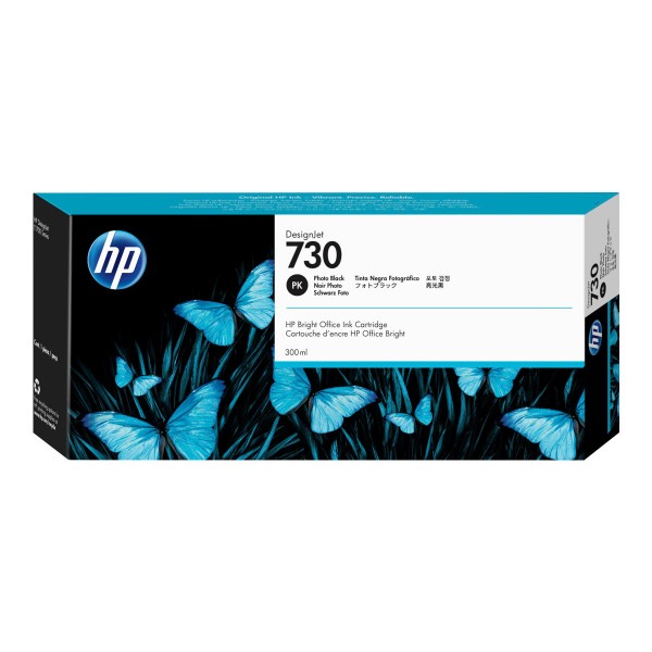 HP 730 - 300 ml - mit hoher Kapazität - Photo schwarz - Original - DesignJet - Tintenpatrone - für DesignJet SD Pro MFP, T1600, T1600dr, T1700, T1700dr, T2600, T2600dr