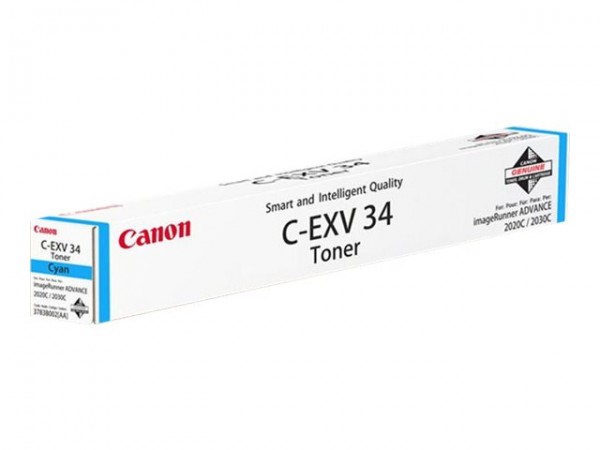 Canon C-EXV 34 - Cyan - Original - Tonerpatrone - für imageRUNNER ADVANCE C2020i, C2020L, C2025i, C2030i, C2030L, C2220i, C2220L, C2225i, C2230i