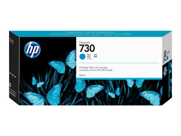 HP 730 - 300 ml - mit hoher Kapazität - Cyan - Original - DesignJet - Tintenpatrone - für DesignJet SD Pro MFP, T1600, T1600dr, T1700, T1700dr, T2600, T2600dr