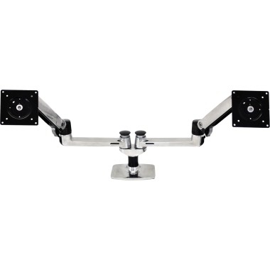 Ergotron LX Dual Side-by-Side Arm - Befestigungskit (Spannbefestigung für Tisch, Stange, 2 Gelenkarme, 2 Erweiterungsklammern, T-Halterung) - für 2 LCD-Displays - Aluminium, haltbarer Stahl - weiß - Bildschirmgröße: bis zu 68,6 cm (bis zu 27 Zoll) - Schreibtisch