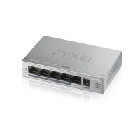 Zyxel GS1005HP - Switch - unmanaged - 4 x 10/100/1000 (PoE+) + 1 x 10/100/1000 - Desktop, wandmontierbar - PoE (60 W)