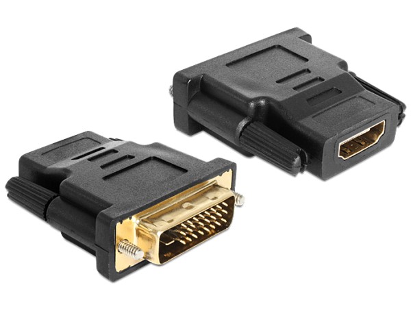 DeLOCK Adapter DVI 24+1 pin male > HDMI female - Videoanschluß - DVI-D (M) bis HDMI (W)