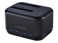 LC Power LC-DOCK-U3-III - HDD-Dockingstation mit Ein/Aus-Schalter, Klon-Funktion Schächte: 2 - 2,5