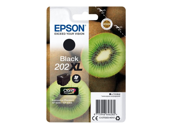 Epson 202XL - 13.8 ml - Schwarz - Original - Blisterverpackung - Tintenpatrone - für Expression Premium XP-6000, XP-6005, XP-6100, XP-6105