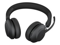 Jabra Evolve2 65 UC Stereo - Headset - On-Ear - Bluetooth - kabellos - USB-A - Geräuschisolierung - Schwarz