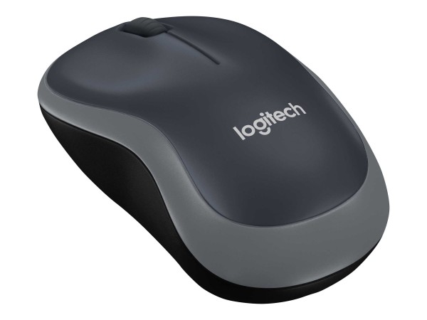 Logitech M185 - Maus - optisch - kabellos - 2.4 GHz - kabelloser Empfänger (USB) - Grau