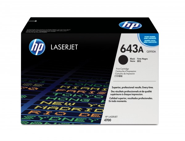 HP 643A - Schwarz - Original - LaserJet - Tonerpatrone (Q5950A) - für Color LaserJet 4700, 4700dn, 4700dtn, 4700n, 4700ph+