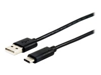 Equip - USB-Kabel - USB (M) bis USB-C (M) - USB 2.0 - 3 A - 1 m - geformt - Schwarz