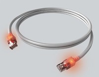 EasyLan DualBoot LED Patchkabel - RJ-45 (M) bis RJ-45 (M) 1 m - SFTP - Cat 6a - Grau CS1OAADAD0010