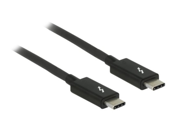 DeLOCK - Thunderbolt-Kabel - USB-C (M) bis USB-C (M) - USB 3.1 Gen 1 / Thunderbolt 3 / DisplayPort 1.2a - 20 V - 3 A - 2 m - 4K Unterstützung - Schwarz