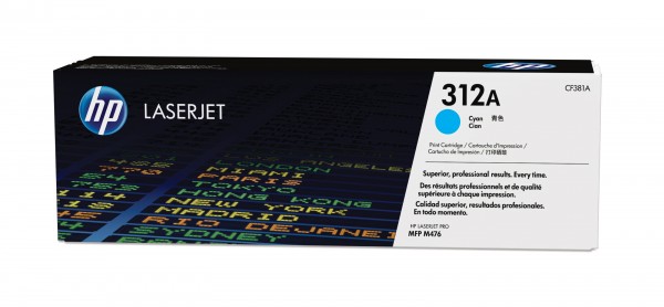 HP 312A - Cyan - Original - LaserJet - Tonerpatrone (CF381A) - für Color LaserJet Pro MFP M476dn, MFP M476dw, MFP M476nw