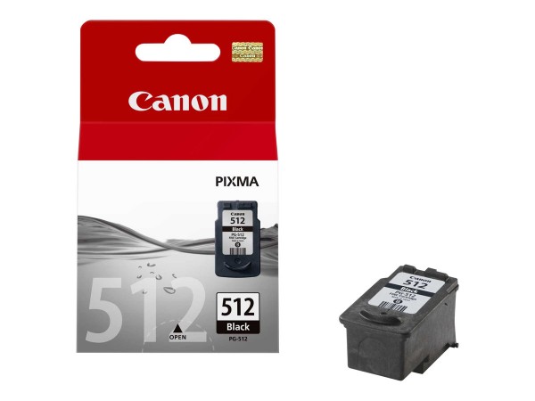 Canon PG-512 - Schwarz - Original - Blister mit Diebstahlsicherung - Tintenbehälter - für PIXMA MP230, MP237, MP252, MP270, MP280, MP282, MP495, MP499, MX350, MX360, MX410, MX420