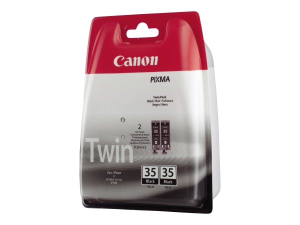 Canon PGI-35 Twin Pack - 2er-Pack - Schwarz - Original - Blisterverpackung - Tintenbehälter - für PIXMA iP100, iP100wb, iP110, TR150