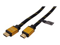 Roline - HDMI-Kabel - HDMI männlich zu HDMI weiblich - 5 m - Doppelisolierung - Schwarz