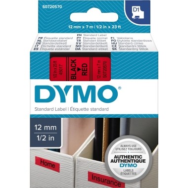 DYMO Schriftbandkassette D1 S0720570 12mmx7m sw auf rt
