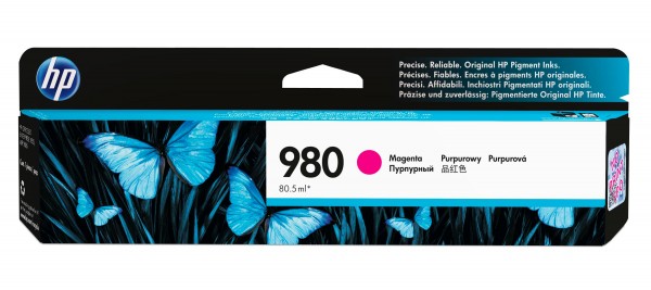 HP 980 - 86.5 ml - Magenta - Original - Tintenpatrone - für Officejet Enterprise Color MFP X585; Officejet Enterprise Color Flow MFP X585