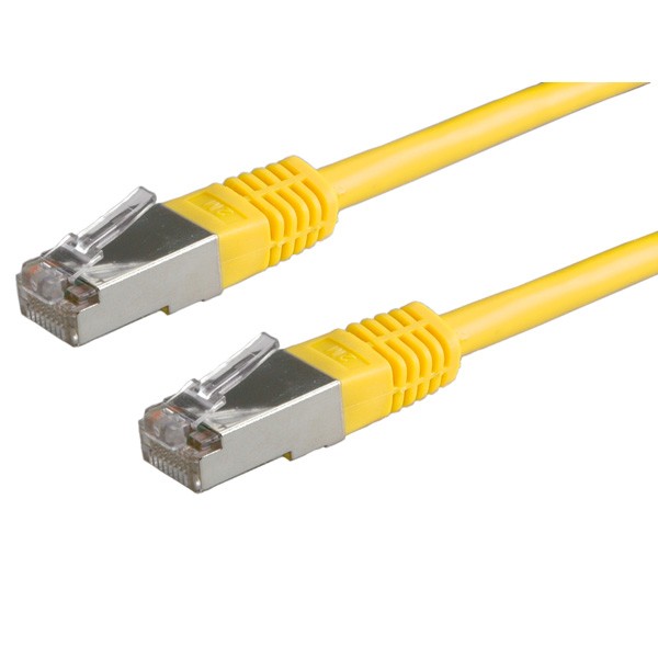 Roline - Patch-Kabel - RJ-45 (M) zu RJ-45 (M) - 5 m - SF/UTP - CAT 5e - geformt - Gelb