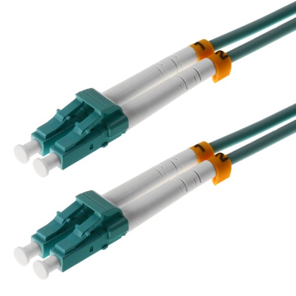 Helos LWL Patch-Kabel - LC Multi-Mode (M) bis LC Multi-Mode (M) - 5 m - Aquamarin - 115720