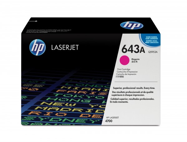 HP 643A - Magenta - Original - LaserJet - Tonerpatrone (Q5953A) - für Color LaserJet 4700, 4700dn, 4700dtn, 4700n, 4700ph+