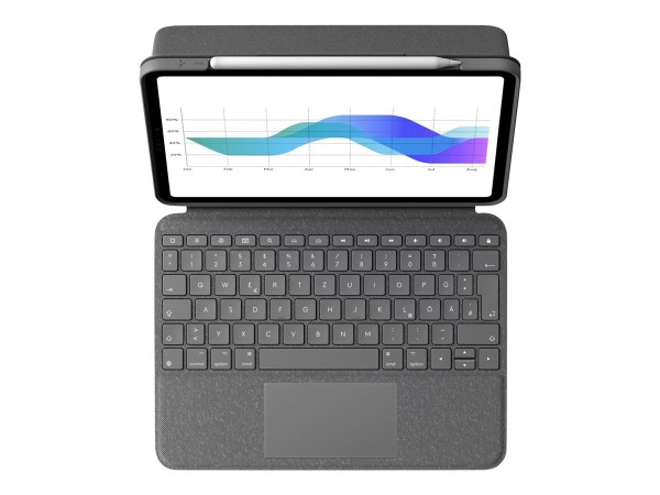 Logitech Folio Touch - Tastatur und Foliohülle mit Trackpad für iPad 10,9" - Deutsch - 920-009956
